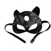 Máscara de ojo de zorro SM, juguetes sexuales para adultos, máscara de cuero para escenario, juego de rol, accesorios alternativos para parejas.