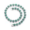 Nuevo Europeo y Americano Hip-Hop Diamante Esmeralda Cadena Azúcar Roca 10mm Redondo Collar Hip-Hop Accesorios de Lujo Suministro Transfronterizo