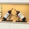 Enfeite Porta-Vinho Urso Violento para Armário de Vinho, Rack de TV, Sala de Estar, Hall de Entrada, Aparador, Estante de Exposição, Decoração de Casa, Luxo Leve