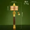 Roda de Mão de Couro Verde Vermelho Ya Exquisito Cobre Esculpido Doméstico Interno Estilo Xizang Tambor Rotativo Desktop Rotativo Barril Dourado Ornamentos