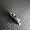 Accesorios de Colgante de Campana de Cobre, Cuentas de Bodhi con Colgantes Pequeños, Accesorios de Latón Vintage, Pulsera con Colgante de Cola de Cobre Blanco para DIY
