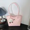 Bolsa Feminina Casual de Grande Capacidade 2026 Verão Nova Simples com Bolinhas Bolsa de Ombro Moda para o Dia a Dia Bolsa de Mão Bolsa Tote