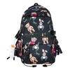 Mochila Nuevo Estilo Mochila Escolar Estudiante de Secundaria Simple Estampado Oso Gran Capacidad Trendy Estudiante Universitario Pareja Bolsa para Computadora