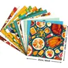 12 Piezas de Papel de Material para Acción de Gracias, Papel Base para Collage del Festival de la Cosecha de Otoño, Papel de Fondo de Espantapájaros de Maíz, Transfronterizo