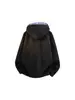 Sudadera con Capucha Estilo Americano Falsa de Dos Piezas para Hombres y Mujeres, Chaqueta de Cuadros Resistente de Corte Limpio para Otoño, Chaqueta Casual Holgada