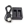 Carregador de Câmera Esportiva SJ4000 Carregamento Duplo SJ7000 Acessórios Duas Baterias Cabo de Carregamento Simultâneo Carregamento Duplo Caixa Branca