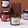 Vela aromática de cera de soja en botella marrón retro de nicho transfronterizo, incienso de vidrio, fragancia creativa, regalo