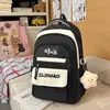 Mochila Nueva de Alta Capacidad Estilo Ins Ligera de Moda Bloqueo de Color Versátil para Chicas de Secundaria y Preparatoria