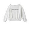 Suéter Sexy de Moda Europeo y Americano con Hombros Descubiertos para Mujer Otoño e Invierno Nuevo 2024 Letra Personalizado Suelto Combinable Top Casual