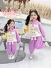 Conjunto deportivo para niña primavera y otoño 2026 nuevo modelo sudadera infantil con cuello conjunto de otoño para bebé dopamina conjunto de dos piezas