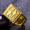 Suministro de comercio exterior anillo de hombre retro chapado en oro anillo de hombre chapado en oro de latón anillo de oro para hombre