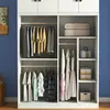 Armario de Madera Maciza Puerta Corredera Hogar Dormitorio Apartamento Pequeño Niños Bebé Armario Puerta Corredera Gabinete de Almacenamiento Bajo Simple