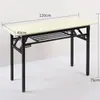 Mesa de Comedor Plegable Larga, Mesa Sencilla de Puesto, Estrecha de 80 cm de Alto, 90 cm de Largo, 1.6 m de Ancho, Rectangular