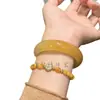 Pulsera de Jade Dragón Amarillo Natural al por Mayor, Pulsera de Jade Amarillo, Pulsera de Color Jade, Pulsera de Azúcar, Pulsera de Jade de Nicho de Infusión de Osmanthus