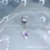 Pendientes de Titanio ASTMF-13 con Forma de Estrella de Cinco Puntas, Rosca Interna G23, Zirconia, Labret, Stud para Oreja, Joyería para Piercings