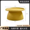 Mesa de Café Redonda de Plástico Nórdica para Sala de Estar, Mesa Auxiliar Simple para Apartamentos Pequeños, Lujo Ligero Creativa Moderna Estilo Ins