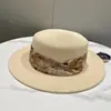 Chapéu de Palha Modelo Novo 26 Anos com Topo Reto para Mulheres, Chapéu de Sol de Aba Larga, Chapéu de Palha Fashionável Estilo Coreano para Passeios e Férias