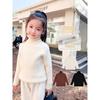 [en stock Corea del Sur Suéter para niños y niñas Otoño e Invierno Tejido Camiseta Base Jersey Niños Engrosado Combinable Cuello Alto Invierno