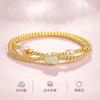 Pulsera de Calabaza de la Fortuna de Plata Esterlina S925 Fujian y Guangdong con Jade Hetian y Perlas de Agua Dulce, Nuevo Estilo Chino, Exquisita y Elegante