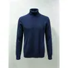 Suéter Masculino de Gola Alta Outono Inverno Novo Pulôver Jacquard Tricô Casual Camada Base Grossa de Tricô Top