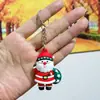 Nuevo Llavero Navideño Lindo de Papá Noel, Reno, Muñeco de Nieve, Llavero de Dibujos Animados, Colgante para Coche, Venta al por Mayor