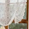 Cortina com Renda de Tricô Warp Flor Desenho Cruzado para Fronteira Amazon Cortina Divisória de Cozinha TEMU em estoque Daifa
