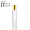Frasco de vidro para perfume quadrado pequeno com padrão barroco e tampa de rosca selada, frasco spray cosmético, frasco de embalagem de amostra de fragrância de óleo essencial
