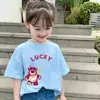 Camiseta de Algodón Puro para Niños Mayores, Ropa de Verano Moderna y Linda, Nuevo Estilo Verano Niñas Top Suelto Estilo Coreano para Niñas