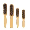 Peine de Estilismo para Hombre de Gran Venta para Comercio Exterior, Cepillo para Limpiar y Recortar el Cabello, Pincel de Bambú para Pomada, Cepillo de Peluquería para Barba