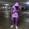 Traje holgado de talla grande con estampado de letras retro transfronterizo europeo y americano, suéter hip-hop streetwear casual para hombres y mujeres