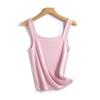 Chaleco Ai de Seda Tencel Algodón sin Mangas con Efecto Adelgazante para Mujer Verano Delgado Fresco Interior Tirantes Anchos Top