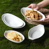 Platos creativos para snacks de forma irregular para bares y KTVs, Platos de postre comerciales para buffet, Vajilla de melamina