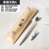 Artículos de tocador desechables para hotel, Cepillo de dientes para casa de huéspedes, Cepillo de dientes premium especial de cerdas suaves con juego de pasta de dientes al por mayor