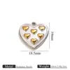 Aço Inoxidável Inter Dourado Redondo Lua Gota d'Água Pingente DIY Joias Colar Pulseira Acessórios Atacado