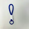 Cordão Colorido para Celular Dopamina Estilo Curto Bloqueio de Cores Amarrado Tecido Brinquedo de Pelúcia Chaveiro Alça de Pulso Tendência Atacado