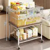 Estante de Almacenamiento Pequeño tipo Carrito para Uso Doméstico, Organizador de Bocadillos de Piso de Múltiples Niveles para Sala de Estar, Estante para Mochilas, Estante Móvil de Almacenamiento de Bocadillos