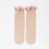 Medias de Encaje para Mujer Calcetines Finos de Puño Suelto Calcetines Postparto Calcetines Cortos de Seda para Dama Calcetines Finos de Color Nude para Verano Venta al por Mayor de Fábrica