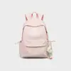Mochila simple de color sólido estilo japonés para mujer, alta estética, ligera, versátil para estudiantes de secundaria y preparatoria