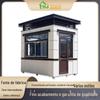 Estande de serviço de produção de fábrica sala móvel em estoque estrutura de aço cabine de segurança sala de guarda cabine de segurança móvel