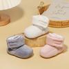 Zapatos de Invierno para Bebé de 0-1 Año, Suela Suave, Forro de Felpa, Zapatos Unisex para Recién Nacidos Pre-Caminantes, Venta al por Mayor, Forro de Felpa y Espesos