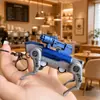 Chaveiro Criativo de Cachorro Robô Mecânico, Pingente Transformável de Cachorro Mecânico para Bolsa de Casal Acessório de Carro, Ornamento de Cachorro Robô