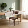 Cadeira de jantar em madeira maciça de nogueira preta norte-americana, cadeira com encosto simples moderna nórdica para restaurante, casa, lazer, cadeira de jantar em madeira maciça