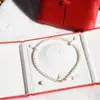 Collar de perlas pastel con cierre magnético para mujer, cadena para clavícula de alto temperamento, no se decolora, todo a juego, joyería