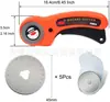 Cuchillo de rueda cortadora redondo de 45 mm para cortar tela cuchillo cortador de cuero con mango de cuchilla cuchillo cortador de rueda cuchillo cortador de tela