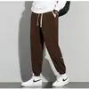 Pantalones casuales para hombre con cintura elástica, corte holgado, estilo jogger, pantalones casuales de moda para hombre, pantalones largos de otoño e invierno