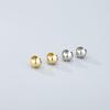 Brincos de bola de prata esterlina 925 que não desbotam, brincos de luxo leve de alta qualidade para comércio exterior feminino, brincos minimalistas europeus e americanos ins, atacado