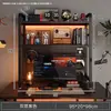 Estante de Grade Porta-Objetos de Mesa Prateleira de Ferro Multicamadas para Desktop Mesa de Computador para Estudante Painel de Cavilhas para Mesa