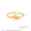 Pulsera de Campana de Hellokitty Pie Plata 9999 Pulsera de Plata Esterlina para Mujer Pulsera Chapada en Oro de 24K Regalo de San Valentín