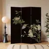 Biombo Vintage Floral y de Pájaros Estilo Francés para Sala de Estar, Biombo Móvil Minimalista Moderno para Oficina, Vestíbulo, Dormitorio y como Divisor de Ambientes