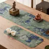Novo Estilo Chinês Brocado Tira Longa Chá Xi Guo Chao Feng Mesa de Chá Seca Mesa de Chá Arte Pano de Base Impermeável Zen Bandeira de Mesa Cerimônia do Chá Combinando